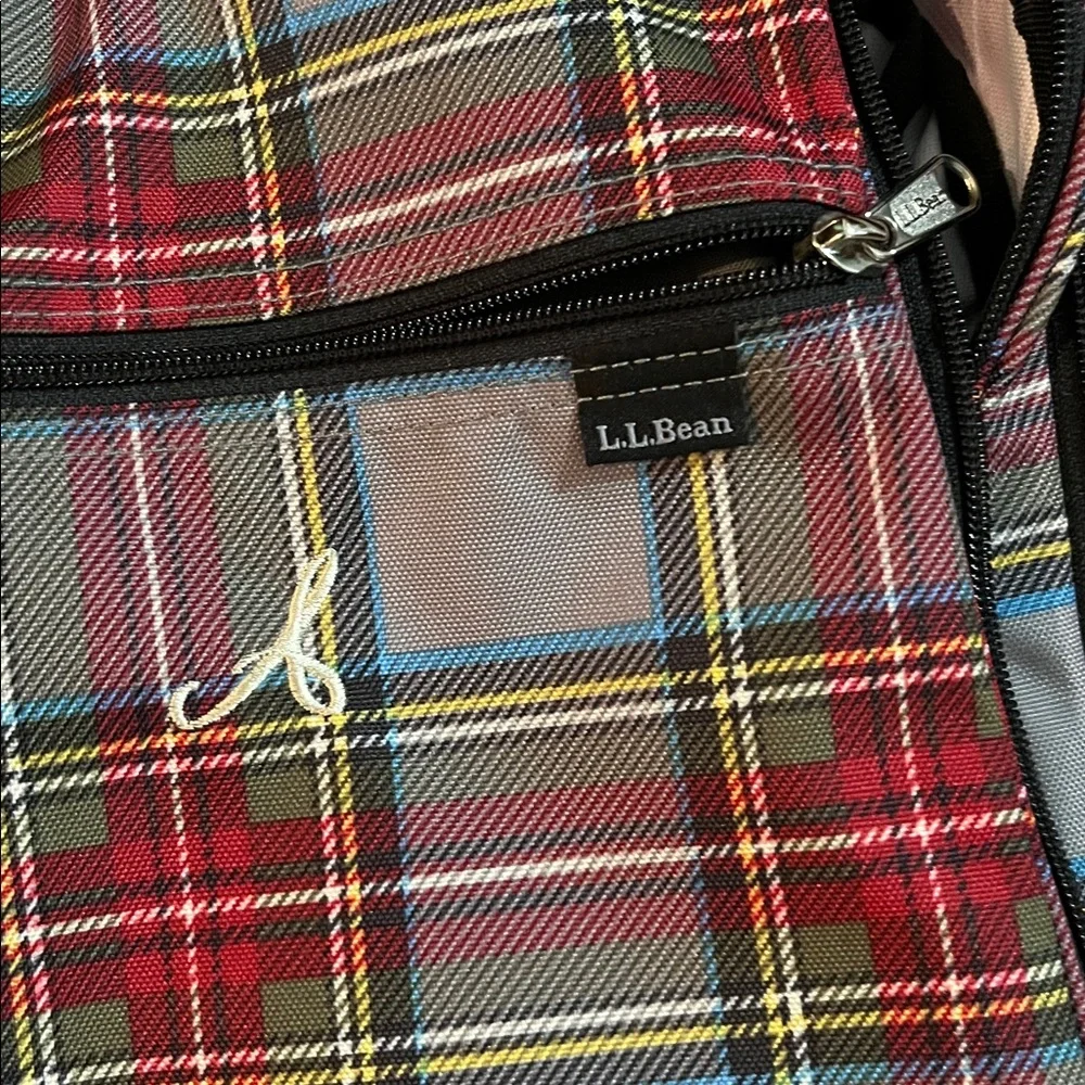L.L. Bean Plaid Toiletry Bag Initial A - Picture 3 of 5